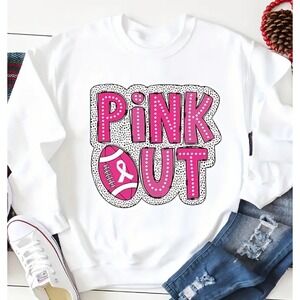 Pink Out football breast cancer awareness custom shirt or hoodie handmade unisex
